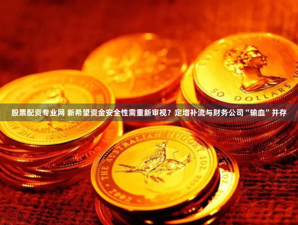 股票配资专业网 新希望资金安全性需重新审视？定增补流与财务公司“输血”并存